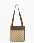 Gucci Brown GG Canvas x Leather Crossbody Bag 