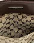 Gucci Brown GG Canvas x Leather Crossbody Bag 