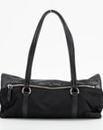 Prada Black Tessuto Nylon x Leather Tote Bag 