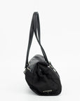 Prada Black Tessuto Nylon x Leather Tote Bag 