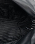 Prada Black Tessuto Nylon x Leather Tote Bag 