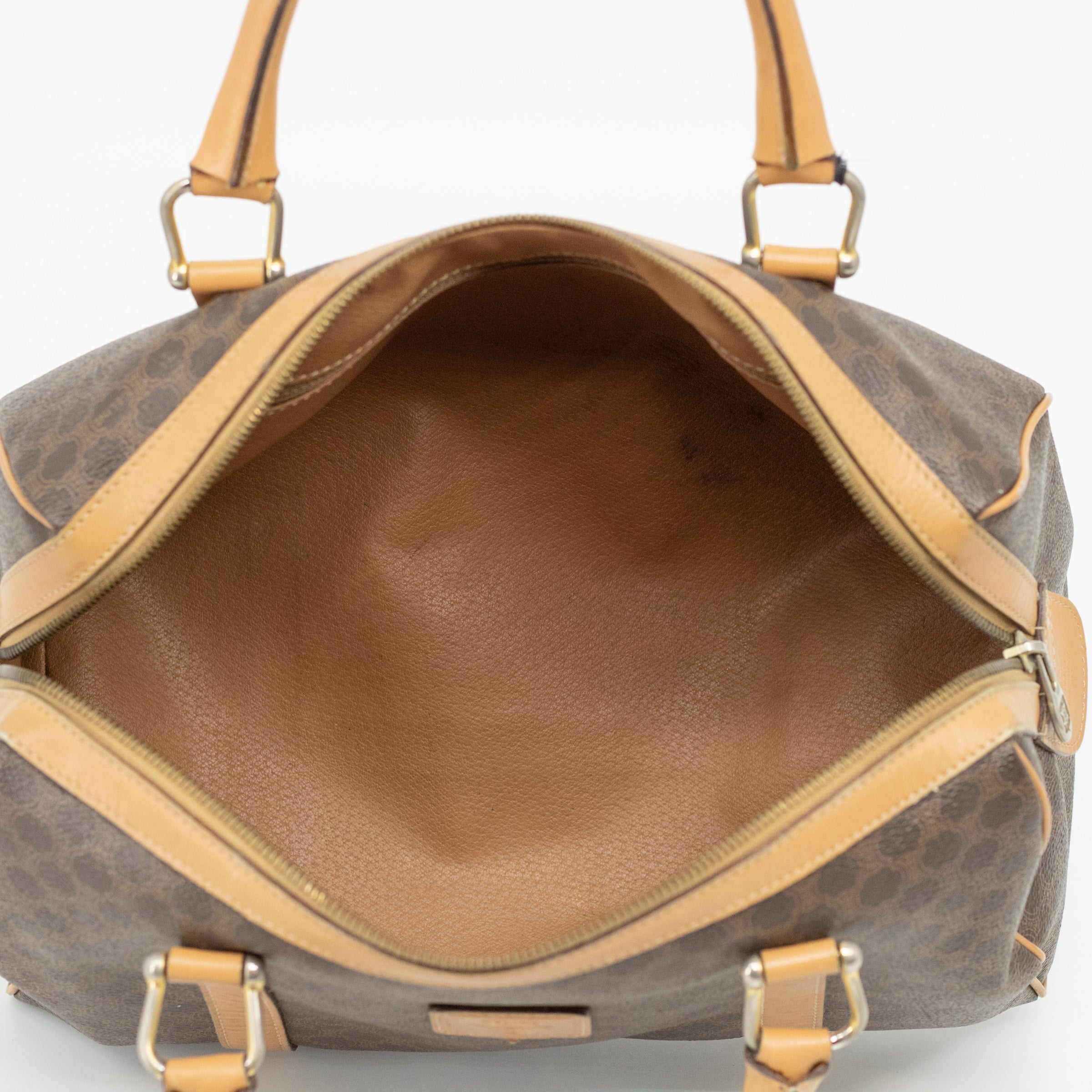 Celine Brown Macadam Boston Bag