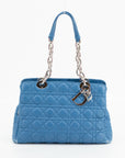 Christian Dior Lambskin Cannage Lady Dior Blue