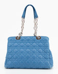 Christian Dior Lambskin Cannage Lady Dior Blue