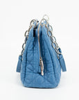 Christian Dior Lambskin Cannage Lady Dior Blue