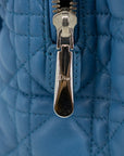 Christian Dior Lambskin Cannage Lady Dior Blue