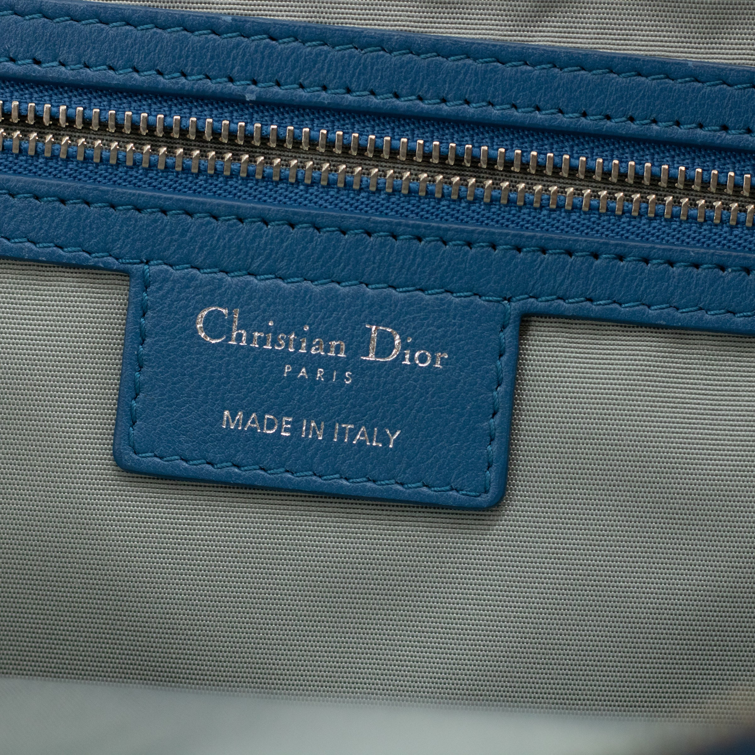 Christian Dior Lambskin Cannage Lady Dior Blue