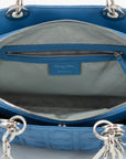 Christian Dior Lambskin Cannage Lady Dior Blue