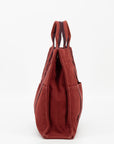 Hermes Red Toile Fourre-Tout MM Canvas Tote Bag