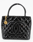 Chanel Classic Style Reprint Tote Hand Bag Patent Enamel Tote Bag