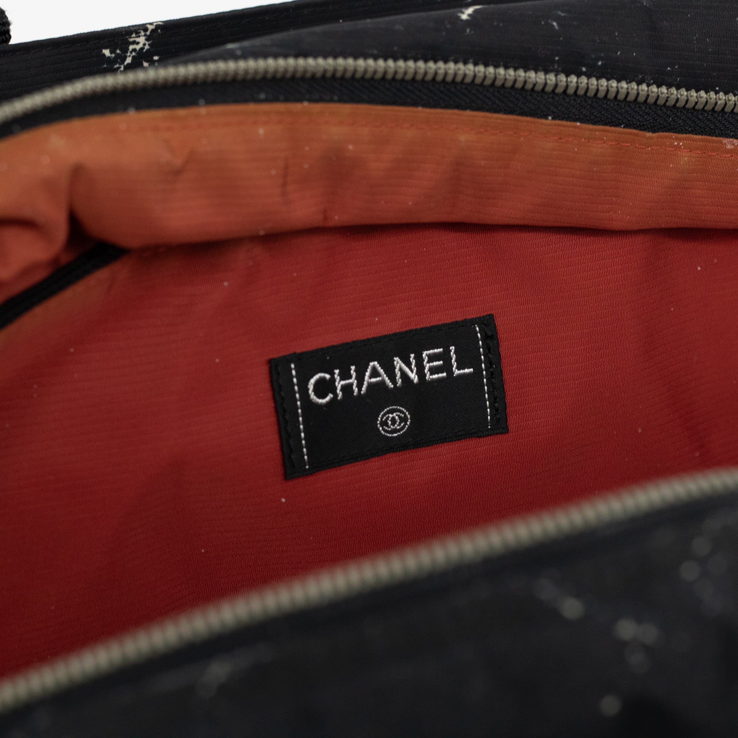 Chanel Old Travel Line Nylon Tiger Tote Bag