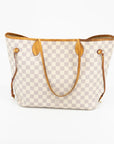 Louis Vuitton Damier Azur Neverfull MM Tote Bag 