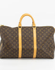 Louis Vuitton Monogram Keepall Bandouliere 50 Canvas Travel Bag