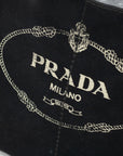 Prada Black Large Canapa Logo Tote Bag w/ Strap