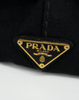 Prada Black Large Canapa Logo Tote Bag w/ Strap