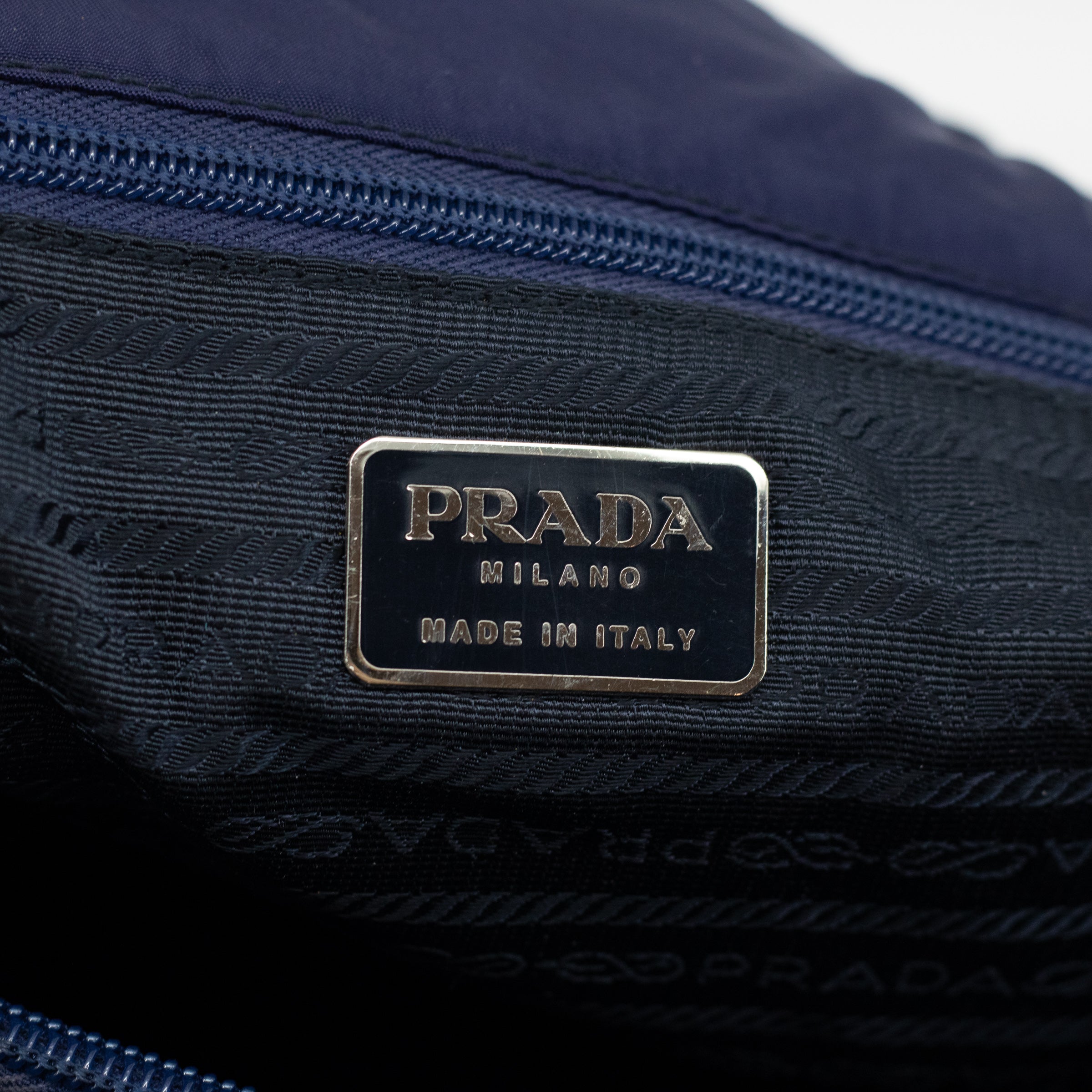 Prada Blue Nylon Tote Bag 