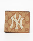 Gucci GG Canvas MLB Yankees Bifold Wallet 