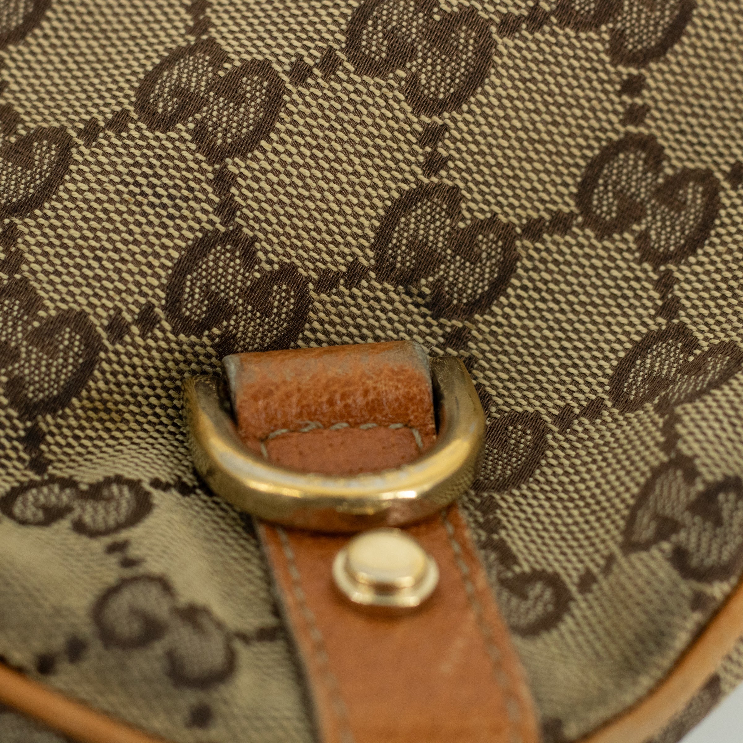 Gucci Brown GG Canvas Abbey D Ring Shoulder Bag 