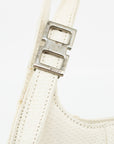 Gucci Ivory Lizard Embossed Leather Shoulder Bag 