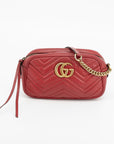 Gucci Red Marmont Shoulder Bag  