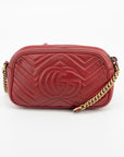 Gucci Red Marmont Shoulder Bag  