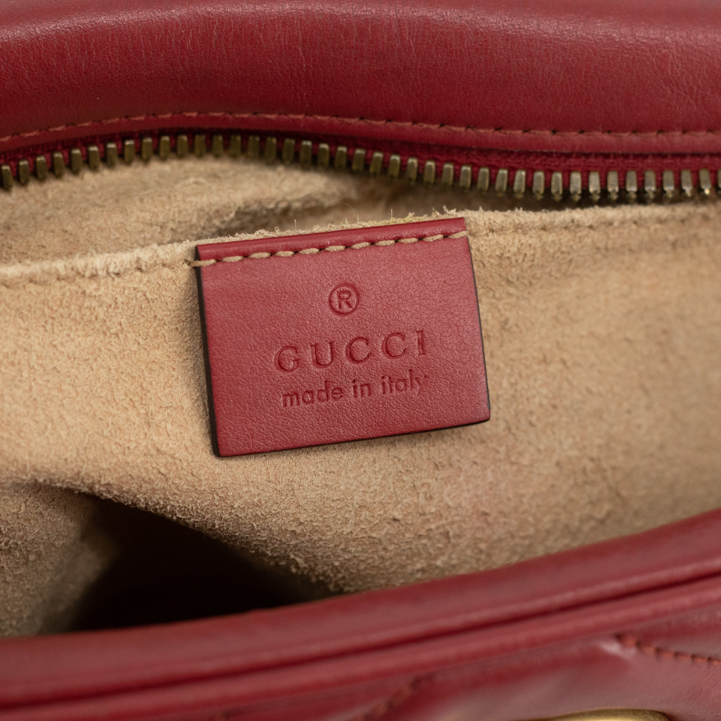 Gucci Red Marmont Shoulder Bag  