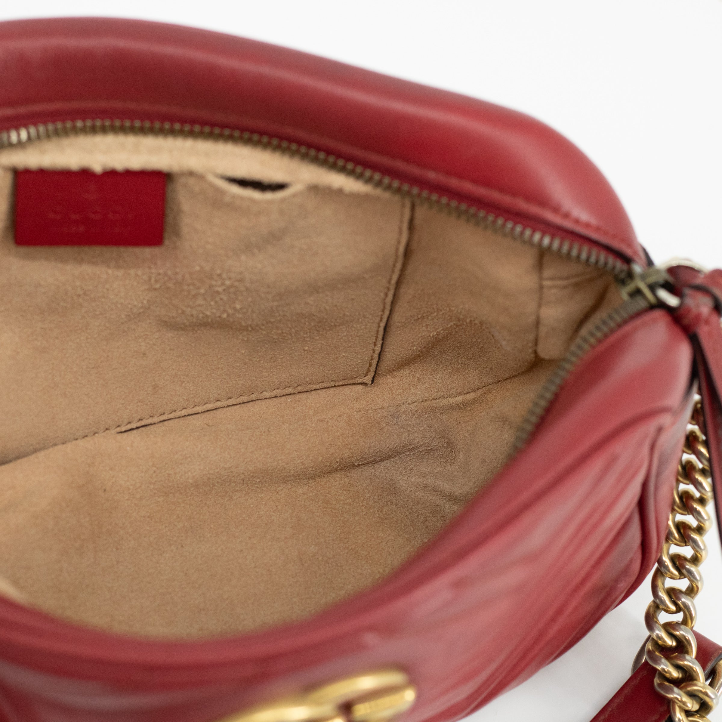 Gucci Red Marmont Shoulder Bag  