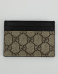 Gucci GG Canvas Supreme Beige Card Holder 