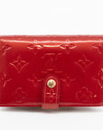 Louis Vuitton Vernis Red Kisslock Wallet 