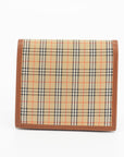 Burberry Compact Wallet in Tan Novacheck Canvas 