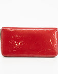 Louis Vuitton Vernis Red Zippy Wallet 