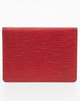 Louis Vuitton Red Epi Card Case 