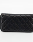 Chanel Black Cambon Line Long Zip Wallet 