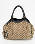 Gucci GG Canvas Brown Sookie Tote Bag 