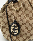 Gucci GG Canvas Brown Sookie Tote Bag 