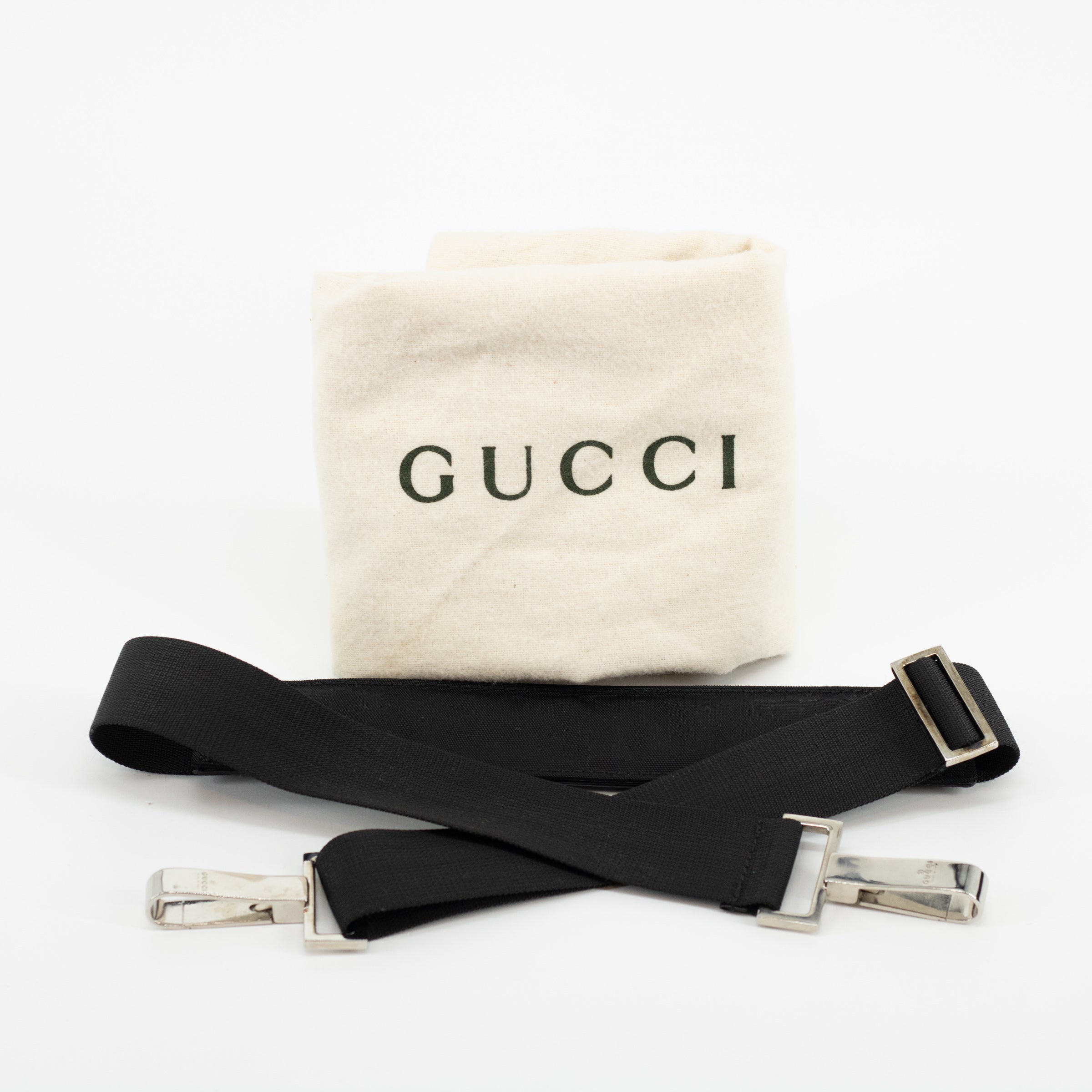 Gucci Black Canvas x Leather Briefcase Bag 