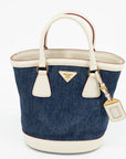 Prada 2-Way Denim Saffiano Tote Bag 