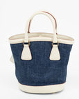 Prada 2-Way Denim Saffiano Tote Bag 