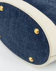 Prada 2-Way Denim Saffiano Tote Bag 