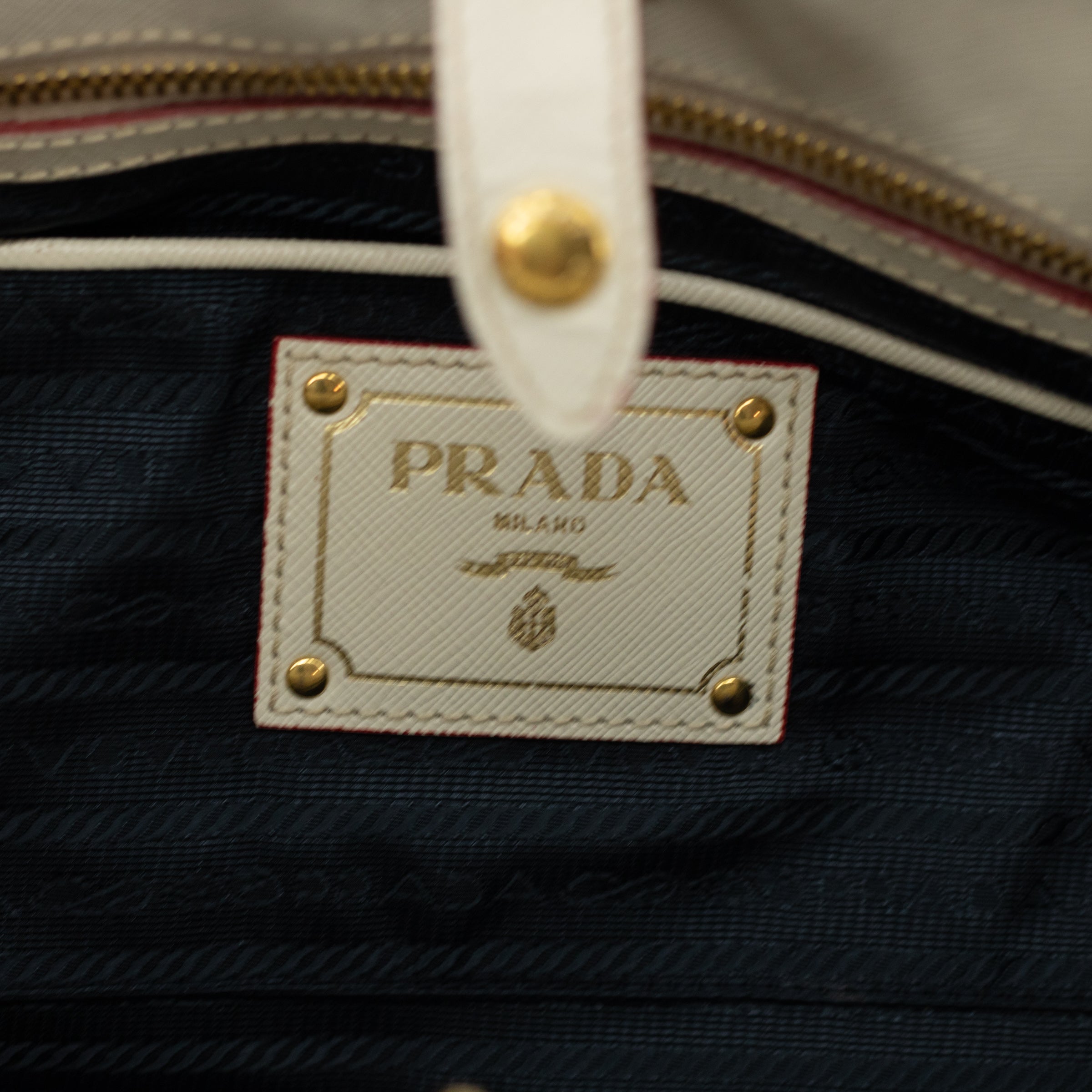 Prada 2-Way Denim Saffiano Tote Bag 