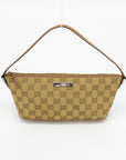 Gucci GG Canvas Brown w/ Brown Trim Boat Pochette 