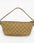 Gucci GG Canvas Brown w/ Brown Trim Boat Pochette 