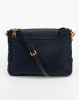 Prada Nylon Tessuto / Saffiano Leather Blue Crossbody Bag 