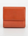 Chanel Coco Mark Orange Caviar Skin Tri-Fold Wallet 