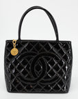 Chanel Classic Style Reprint Tote Hand Bag Patent Enamel Tote Bag 