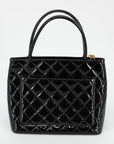 Chanel Classic Style Reprint Tote Hand Bag Patent Enamel Tote Bag 