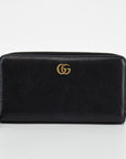 Gucci GG Black Marmont Zip Around Wallet 