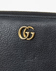 Gucci GG Black Marmont Zip Around Wallet 