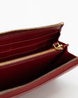 Prada Red Saffiano Ribbon Zip Wallet 