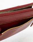 Prada Red Saffiano Ribbon Zip Wallet 